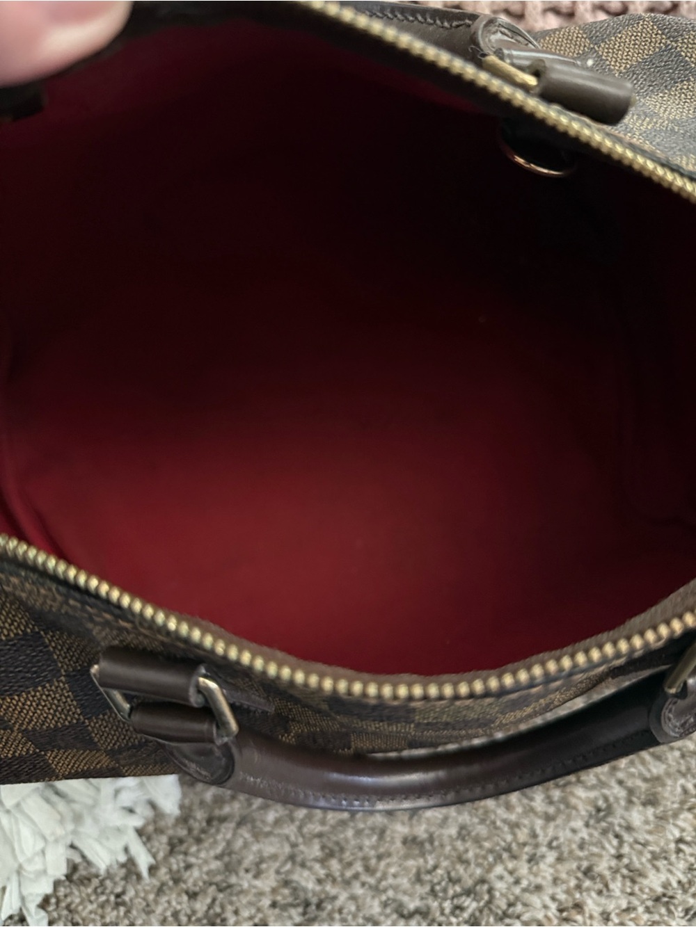 Louis Vuitton Brown Damier Canvas Speedy 30 Satchel with organizer w/base shaper - Picture 12 of 16
